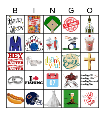 Kelsey's Bridal Shower Bingo Card