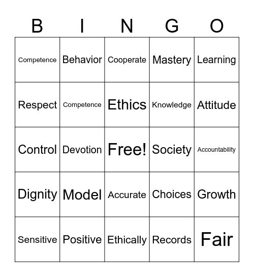 Professional Educator BINGO! Bingo Card