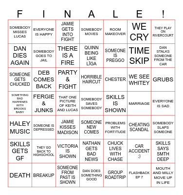 ONE TREE HILL S9 Bingo Card