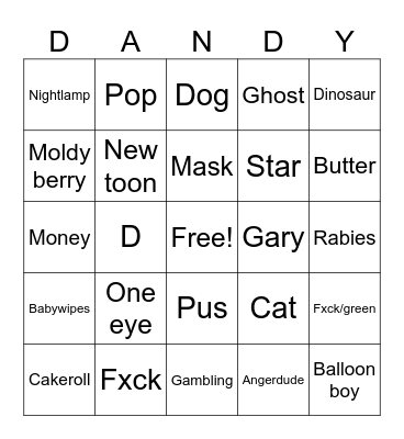 HIS GAME Bingo Card