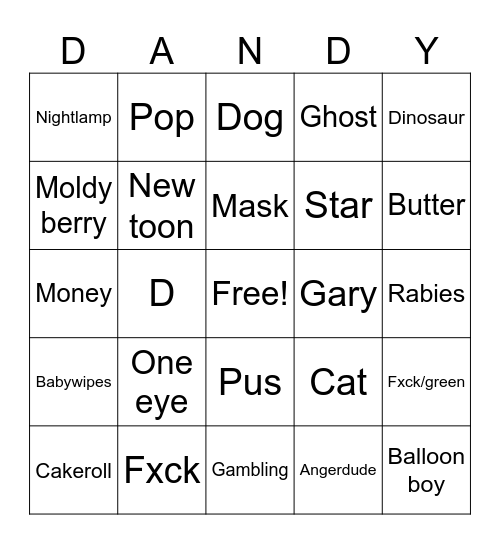 HIS GAME Bingo Card