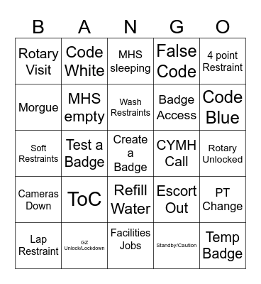 Security Bingo Card