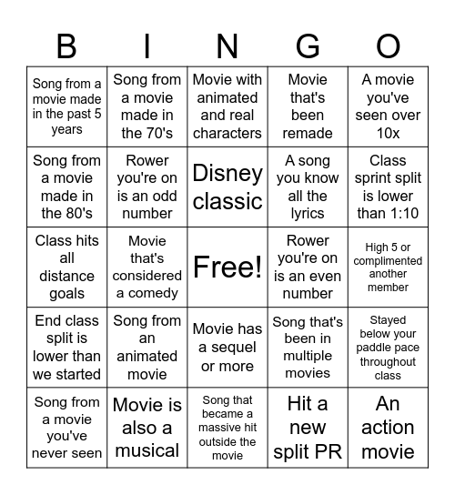 BINGO BLITZ - MOVIE EDITION Bingo Card