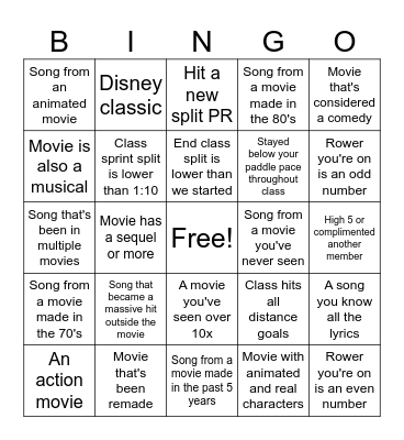 BINGO BLITZ - MOVIE EDITION Bingo Card