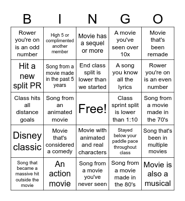 BINGO BLITZ - MOVIE EDITION Bingo Card