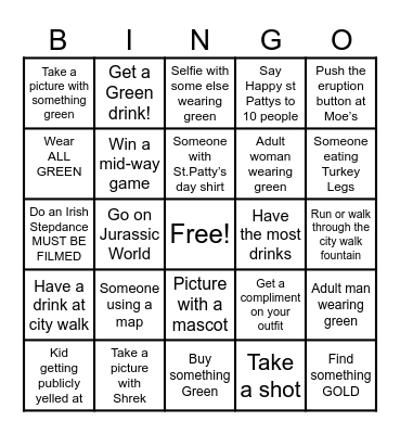 A/E St. Pattys Bar Craw Bingo Card