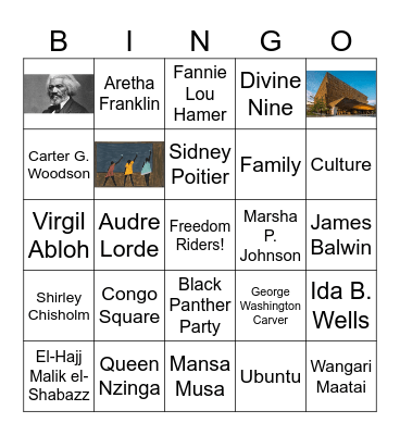 Black History Bingo Card