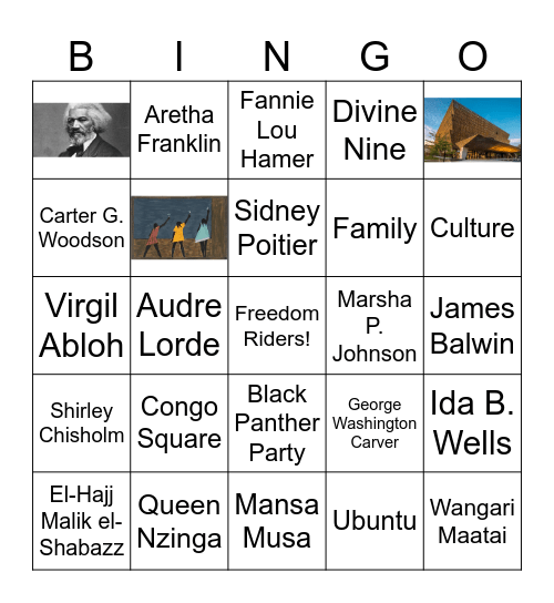 Black History Bingo Card
