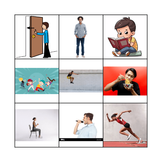 lesson 4 verbs Bingo Card