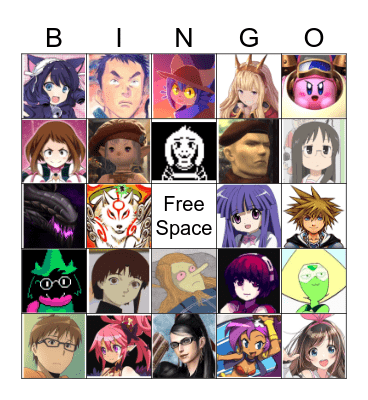 killua Bingo Card
