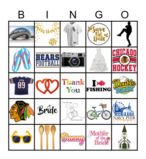 Kelsey's Bridal Shower Bingo Card