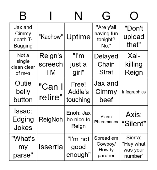 One Shared Braincell 2024 Bingo Card