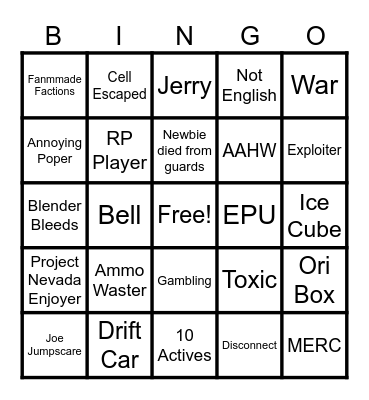 Madness Combat [Demo] Bingo Card