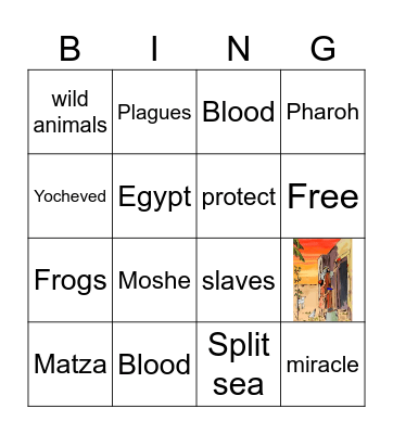 Pesach Bingo Card