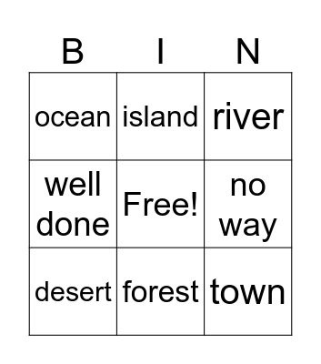 Go getter 2 Bingo Card