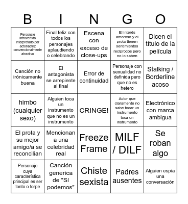BINGO DISNEY CHANNEL ORIGINALS Bingo Card