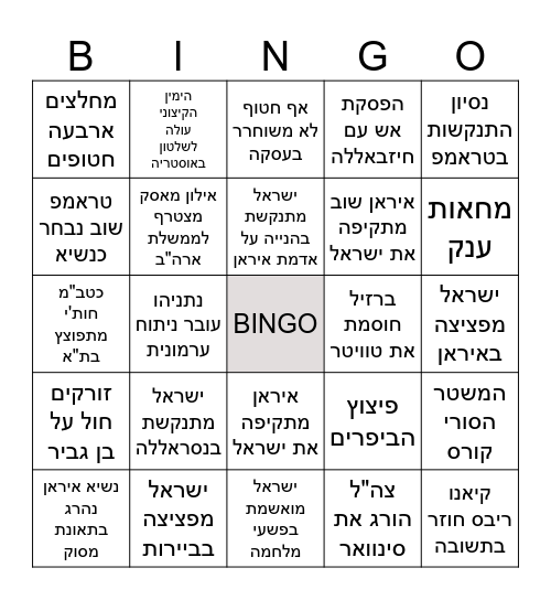2024 Bingo Card