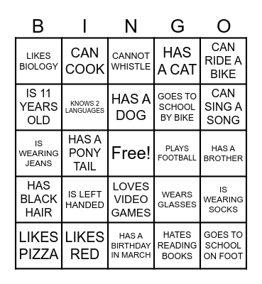 FIND SOMEONE WHO... Bingo Card