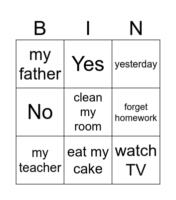 Bingo Card