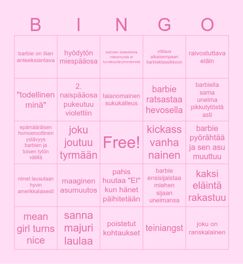 barbiebingo Card