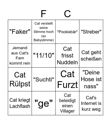 2 Jahre FC - Geburtstag Bingo Card