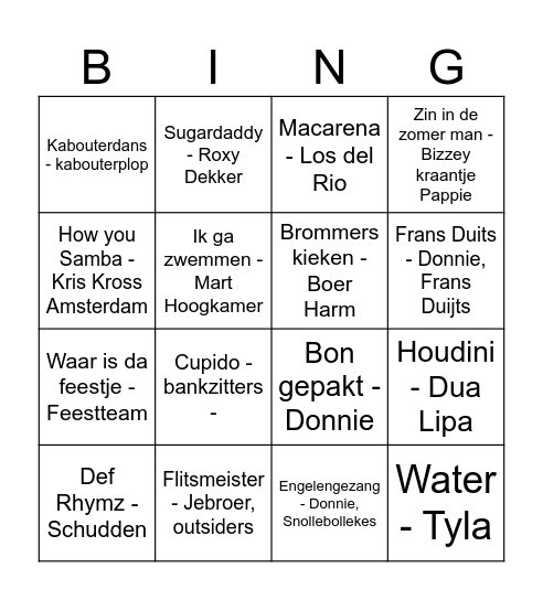 BBBINGO 2025 Bingo Card