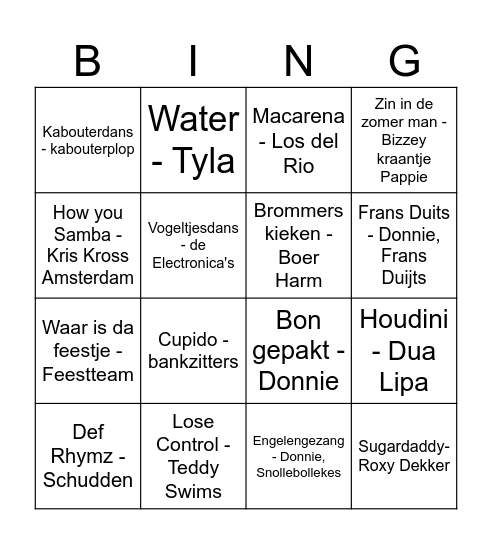 BBBINGO 2025 Bingo Card