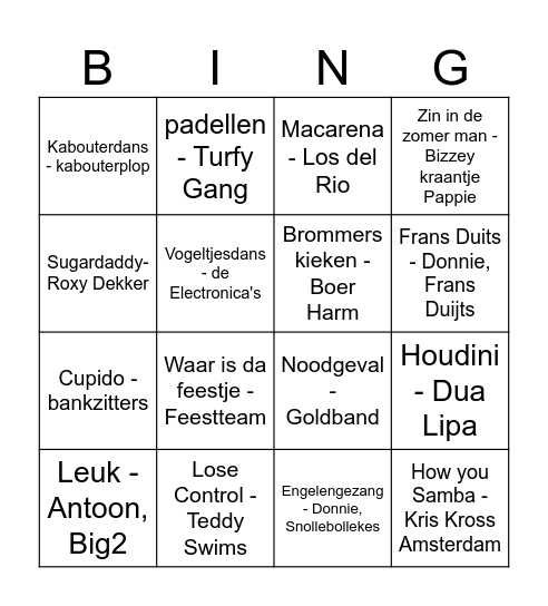 BBBINGO 2025 Bingo Card