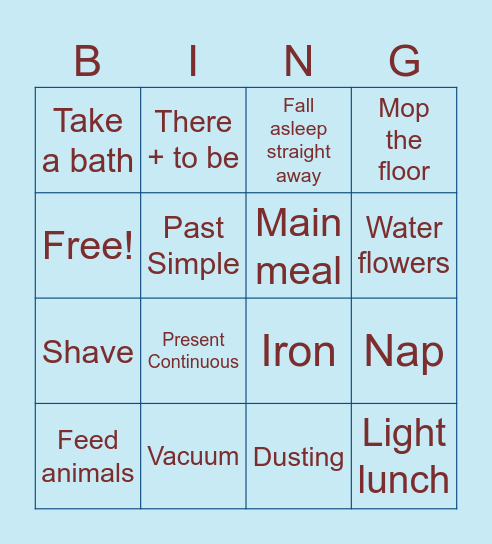 Kirill + Jasmine Maratovna Bingo Card