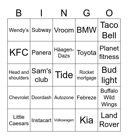 T mobile Bingo Card