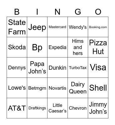 United airlines Bingo Card