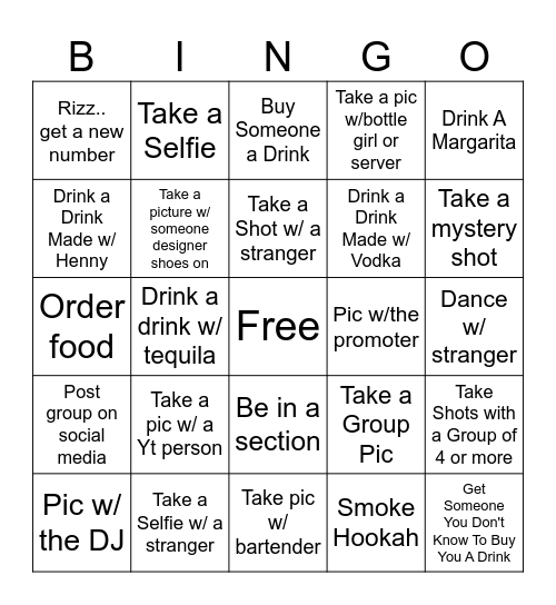 Sunday Funday Bingo Card
