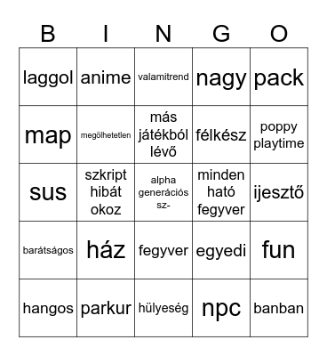 gmod bingo Card