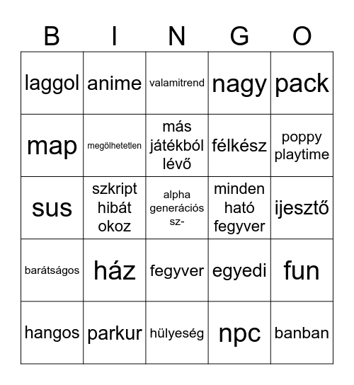 gmod bingo Card