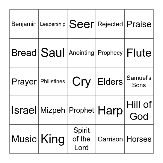 3.16.25_1 Samuel 10 Bingo Card