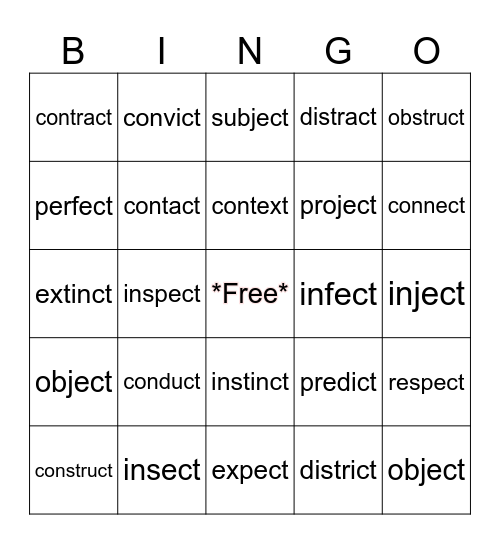 -CT- Blends Bingo Card