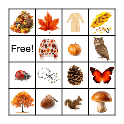 Autumn Bingo Card