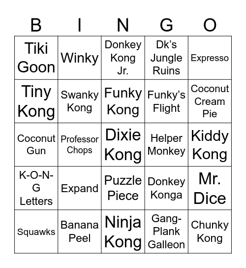 SteelMonki's DK Bingo [Round 1] Bingo Card