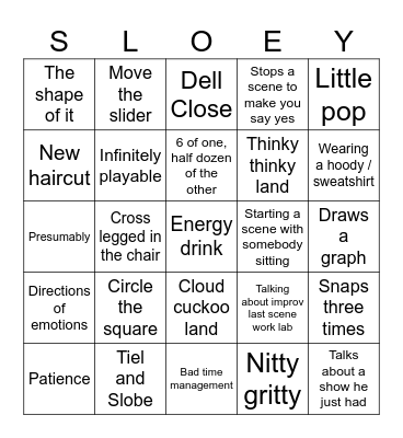 Andy Bingo! Bingo Card