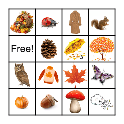 Autumn Bingo Card