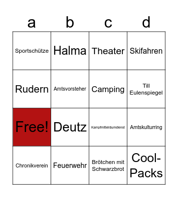 Jürgens Bingo Card