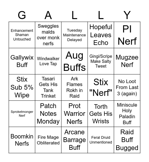 Week of March 17 2025 Bingo Card