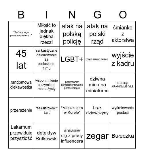 LAKARNUMOWE Bingo Card
