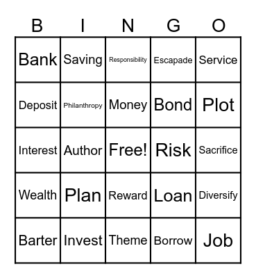 Danny Dollar Bingo Card