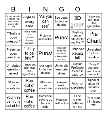 Conference Bingo Card