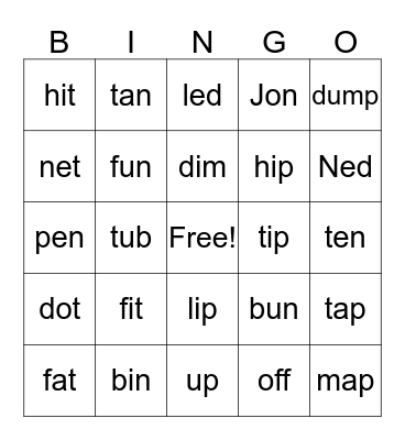 NWF Bingo Card