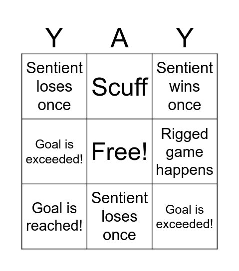 Charity Stream! Bingo Card