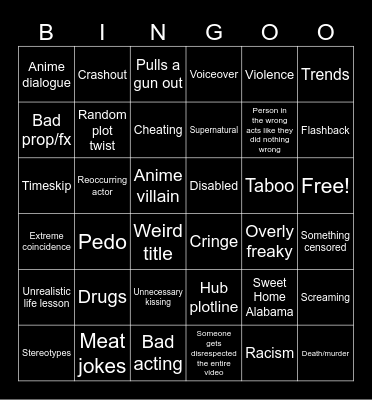 TT Bingo Card