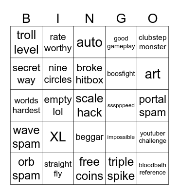 recent tab bingo Card