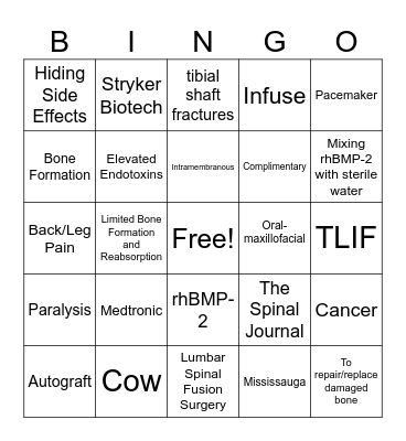 Bingo (#1) Bingo Card